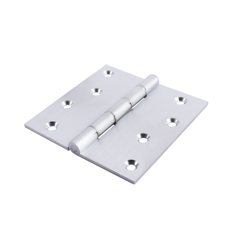 4 Inch (102 x 102mm) Lacquered Projection Hinge - Satin Chrome (Sold in Pairs)
